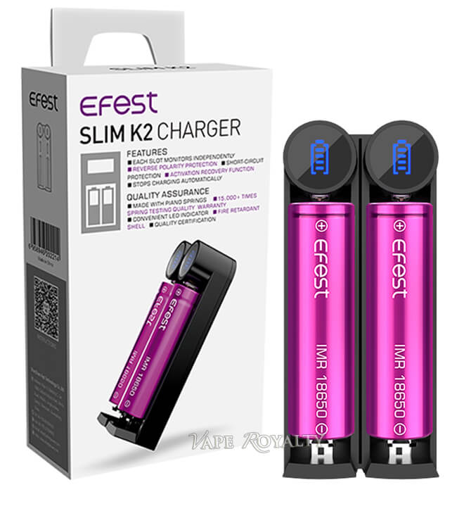 Efest Slim K2 - 2 Bay Smart Charger Vape Battery Chargers